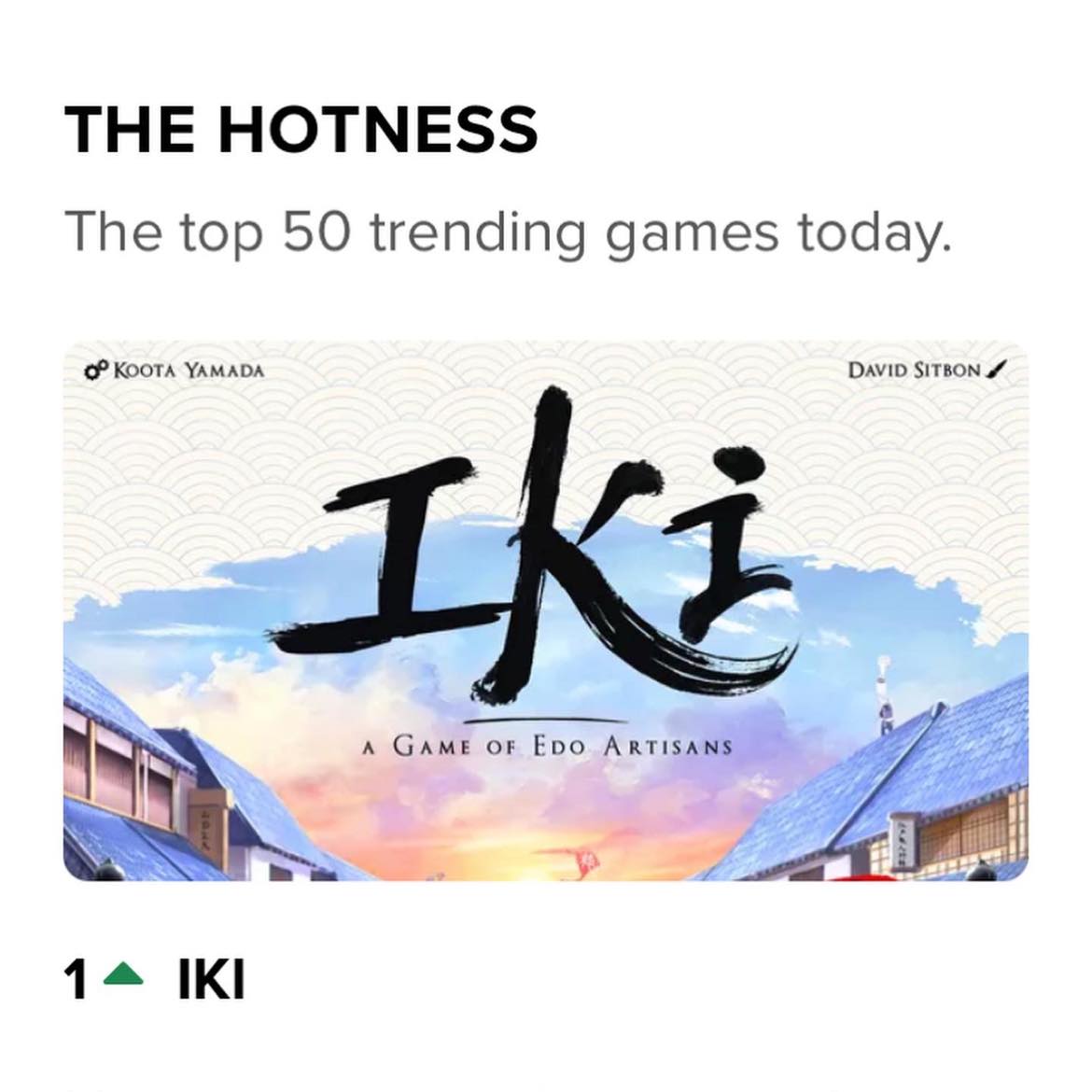 IKI: A Game of EDO Artisans - trending games