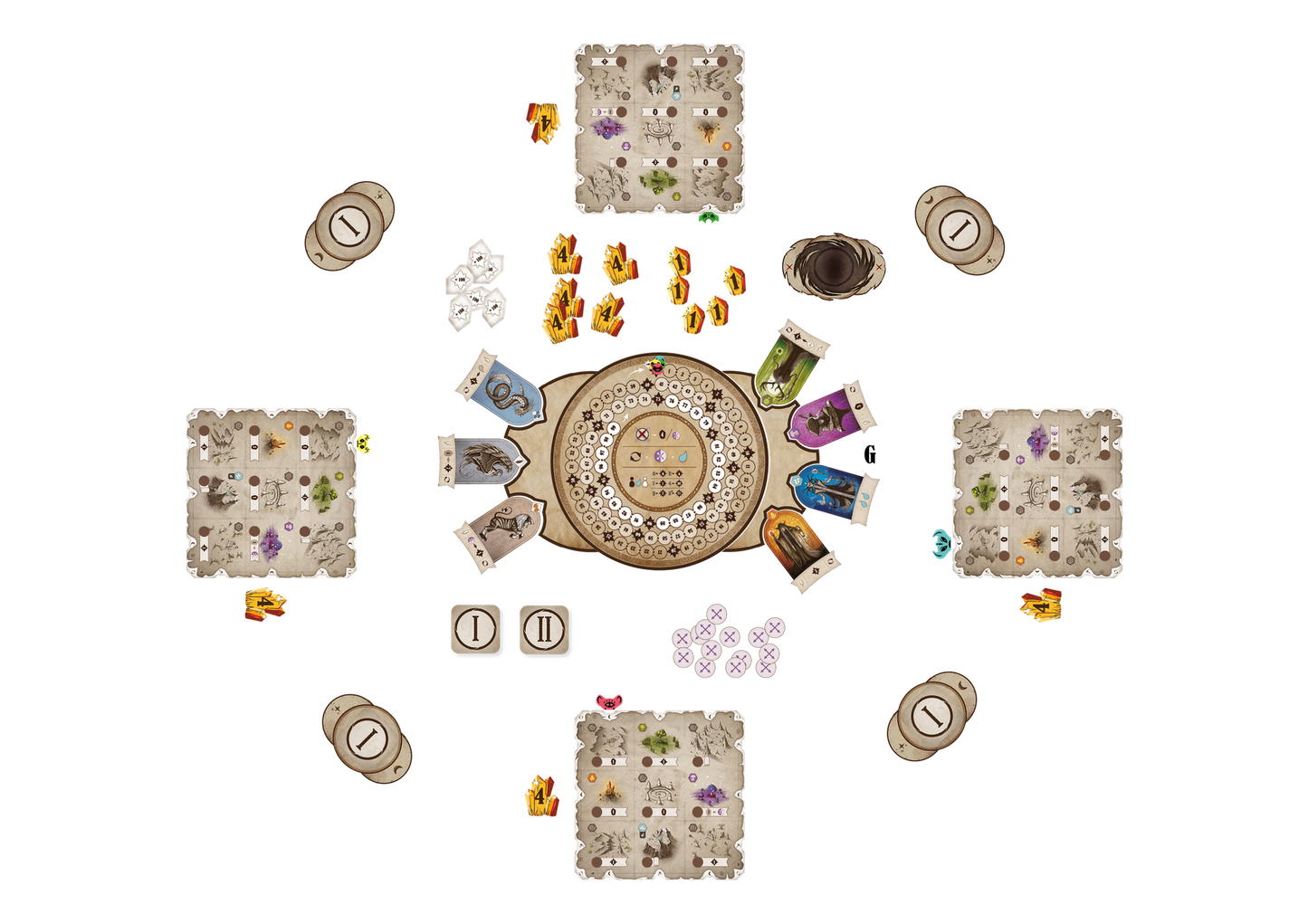 Rauha Board game by Blackrock games - board