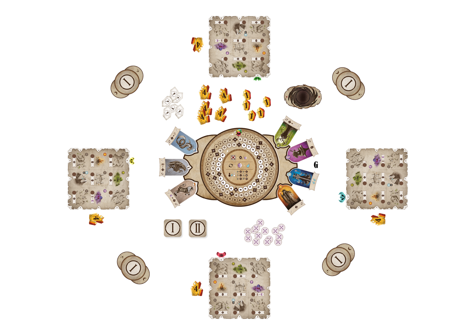 Rauha Board game by Blackrock games - board