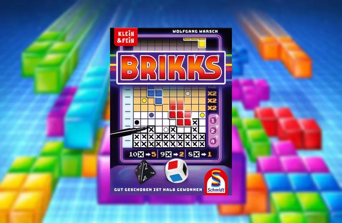 Brikks is a thrilling, Tetris-style tabletop game with each player trying to place falling blocks into their grid to score the most points.